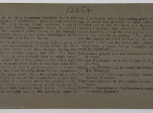 Mann i robåt ved en isbre i Hardanger (1906)