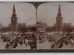 Stortorget med statuen av Christian IV og Domkirken (1905)