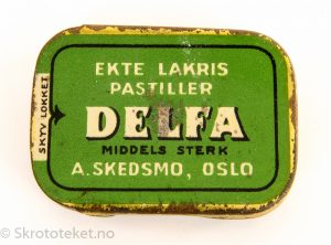 DELFA – Ekte Lakris Pastiller – Middels sterk – A. Skedsmo Oslo