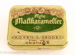 Ægte maltkarameller fra Koren & Gedde, Kristiania