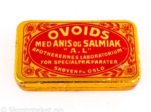 OVOIDS med Anis og Samliak – Apothekernes Laboratorium for Specialpræparater A/S – Skøyen Pr. Oslo