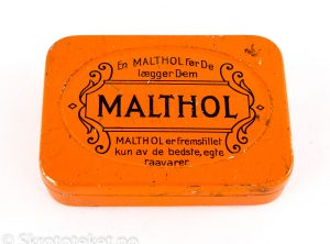 Malthol pastiller – AS Freia Chocolade Fabrik Oslo (uten Freia-logo på forsiden)