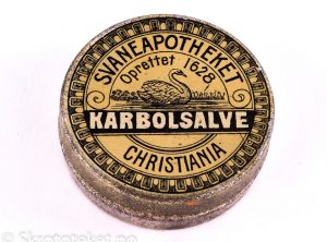 KARBOLSALVE fra Svaneapotheket i Christiania (1890-tallet)