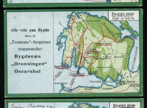 Rutekart for «Framnæs»-fergene mellom Bygdø og Kristiania